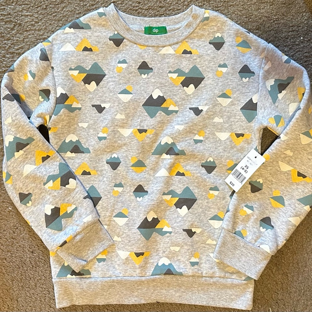Dip Gray Geometric Kids Sweatshirt